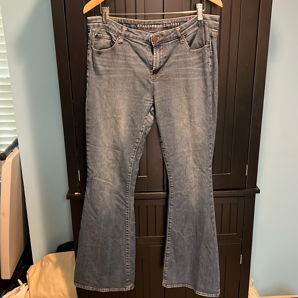Flare legged denim